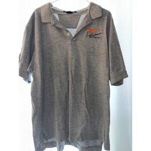 Devon & Jones Hooters Off Broadway NYC Polo Shirt Mens XL Gray Short Sleeve Logo